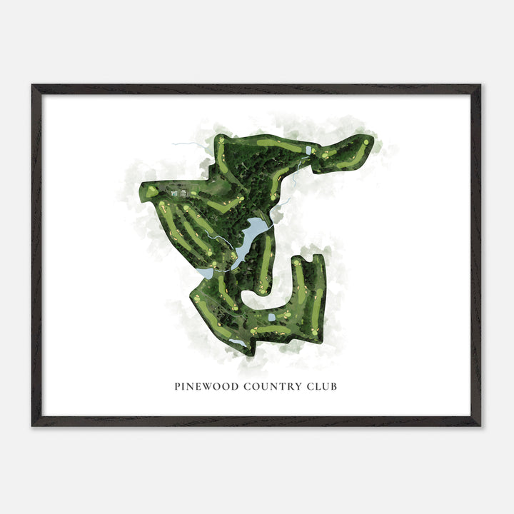 Print of Pinewood Country Club Classic Map