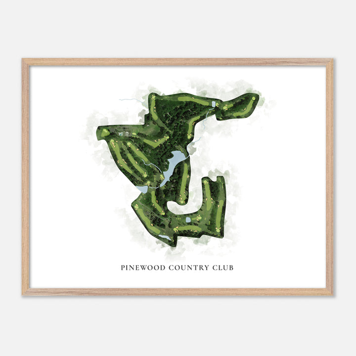 Print of Pinewood Country Club Classic Map