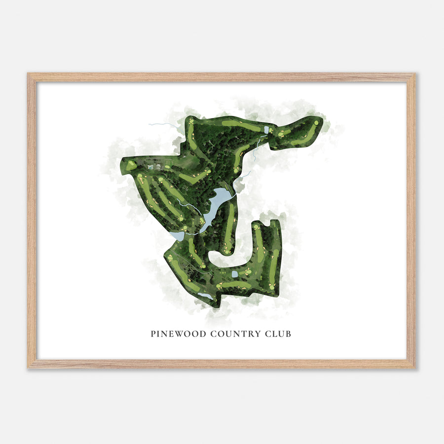 Print of Pinewood Country Club Classic Map