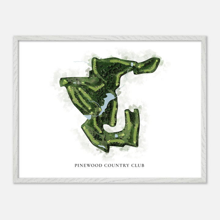 Print of Pinewood Country Club Classic Map