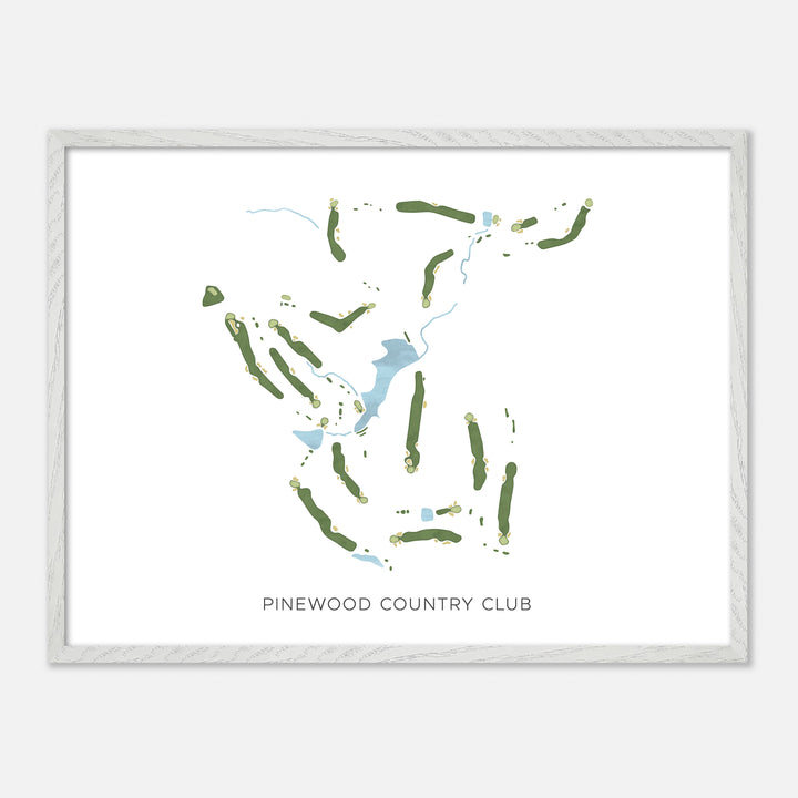 Print of Pinewood Country Club Modern Map