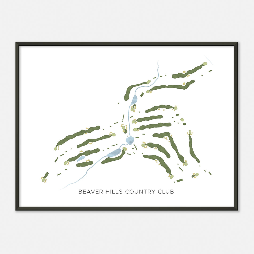 Print of Beaver Hills Country Club Modern Map