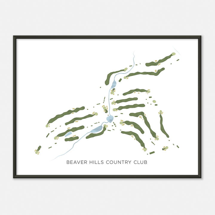 Print of Beaver Hills Country Club Modern Map