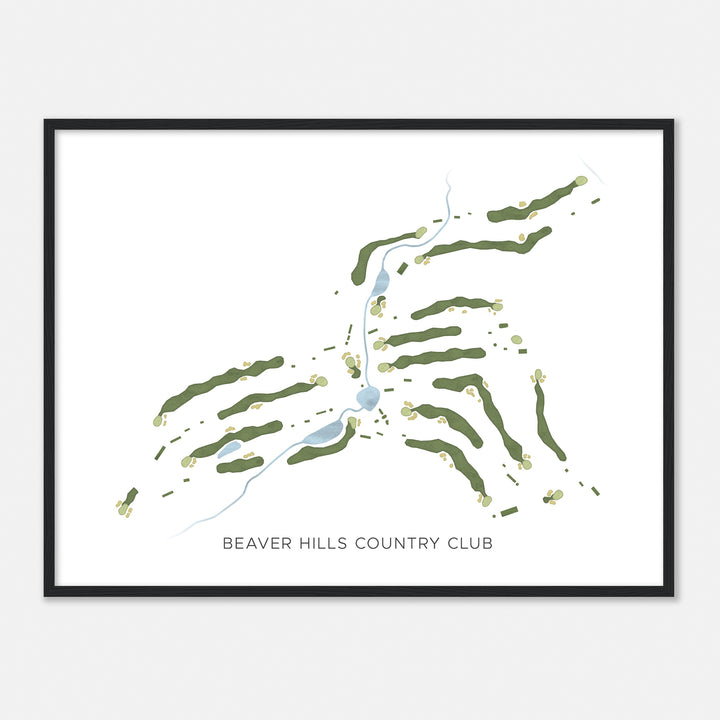 Print of Beaver Hills Country Club Modern Map