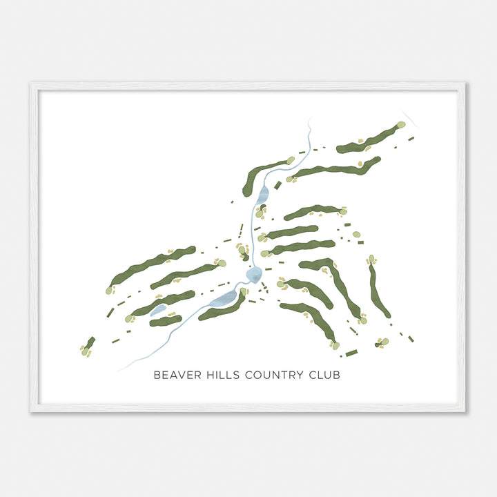 Print of Beaver Hills Country Club Modern Map