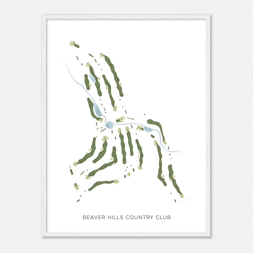 Print of Beaver Hills Country Club Modern Map