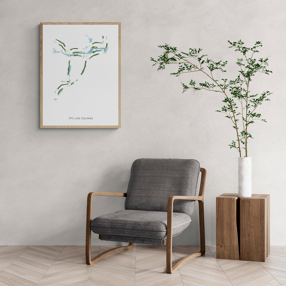 Modern Map of Tpc Las Colinas with a comfy armchair and large plant