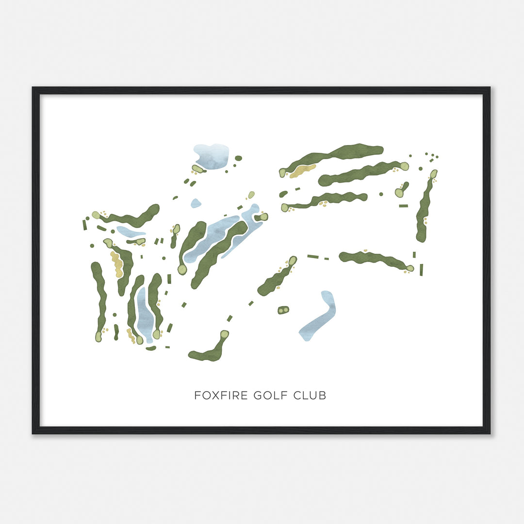 Print of Foxfire Golf Club Modern Map