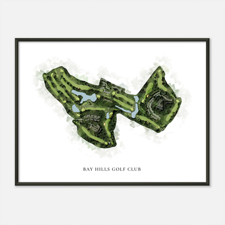 Print of Bay Hills Golf Club Classic Map