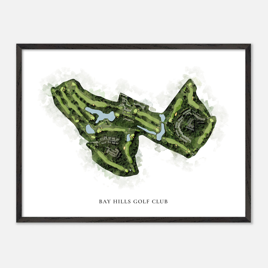 Print of Bay Hills Golf Club Classic Map