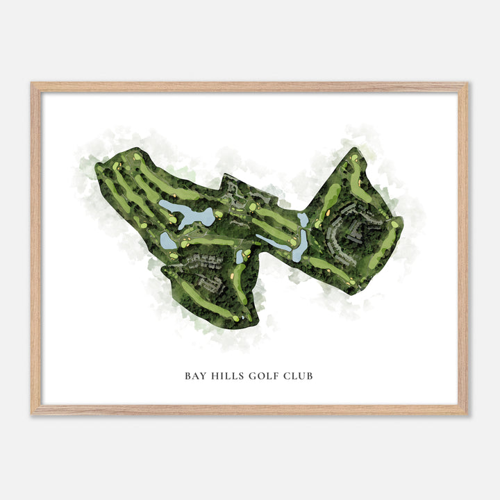 Print of Bay Hills Golf Club Classic Map