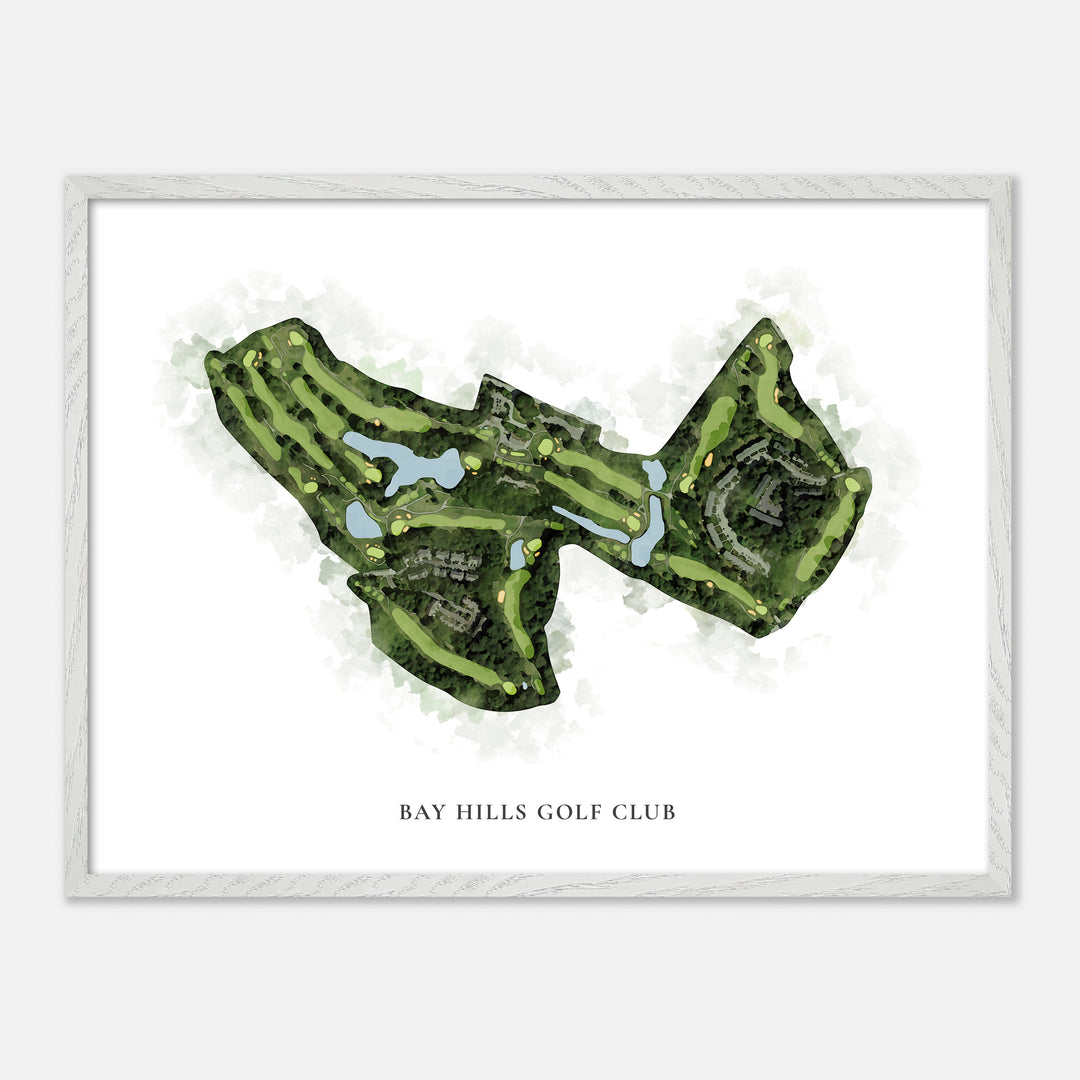 Print of Bay Hills Golf Club Classic Map