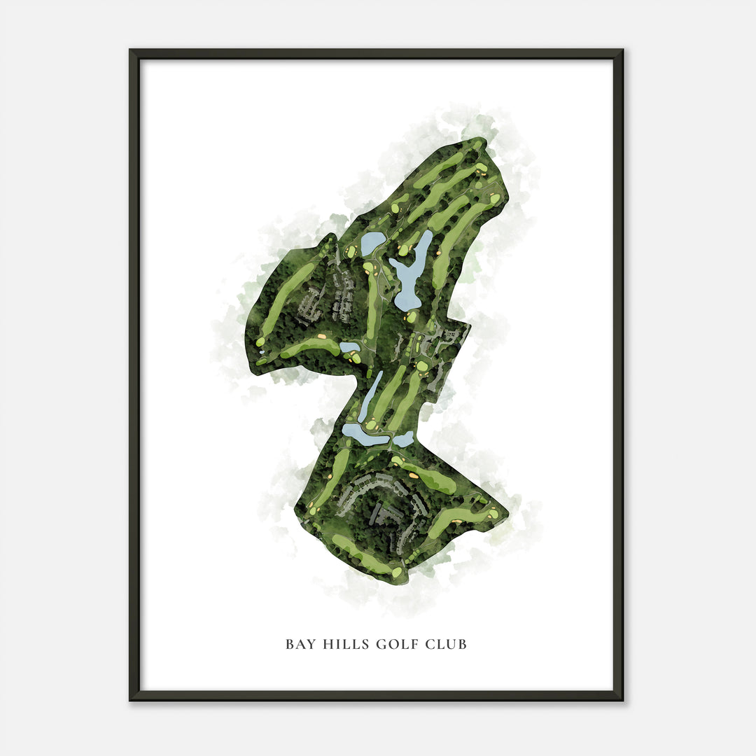 Print of Bay Hills Golf Club Classic Map