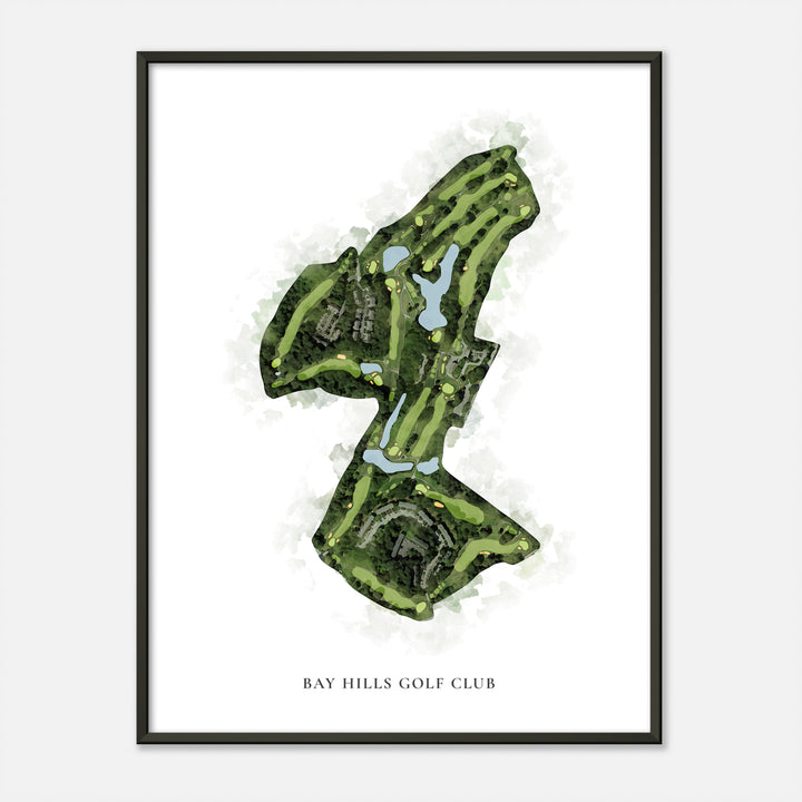 Print of Bay Hills Golf Club Classic Map