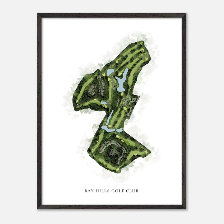 Print of Bay Hills Golf Club Classic Map