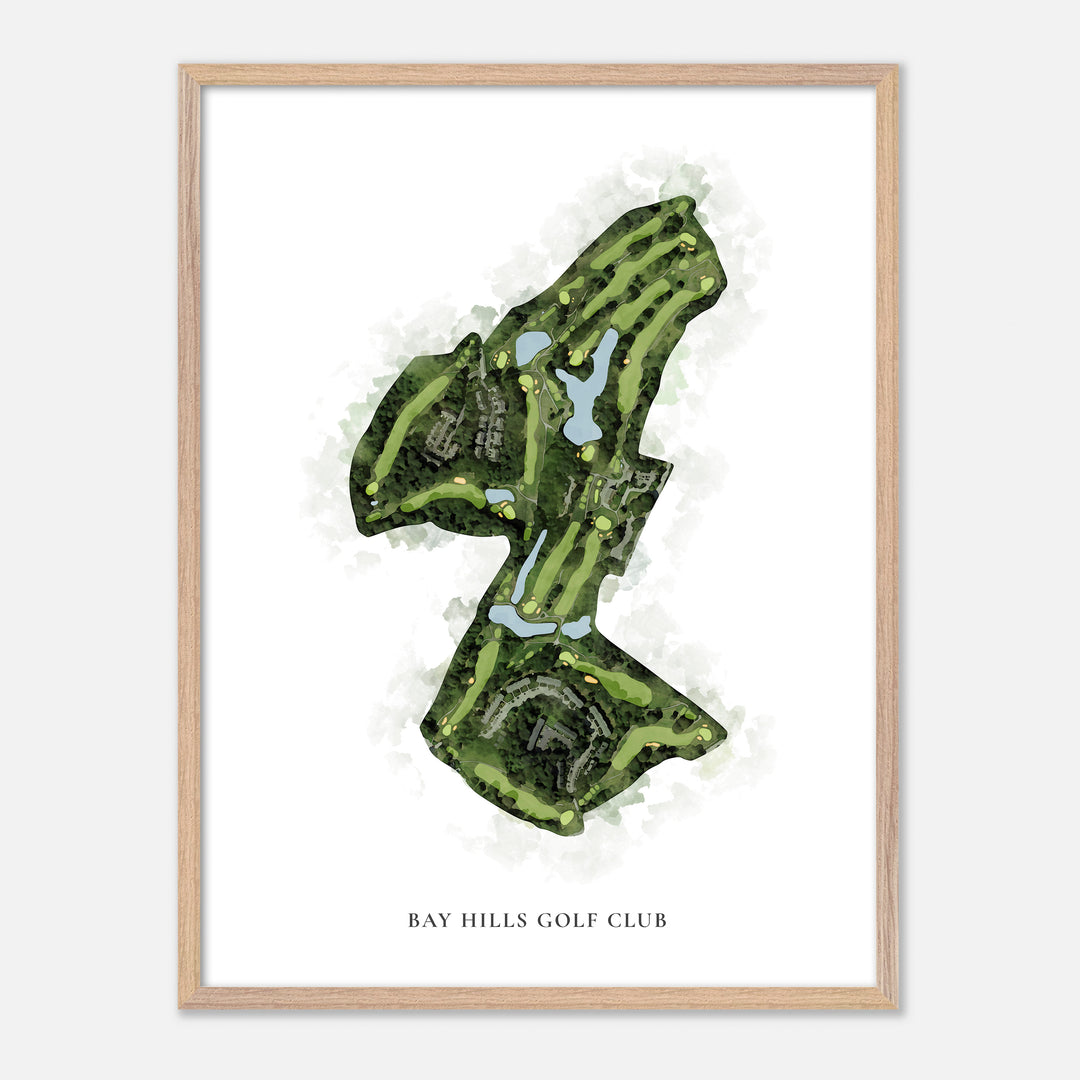 Print of Bay Hills Golf Club Classic Map