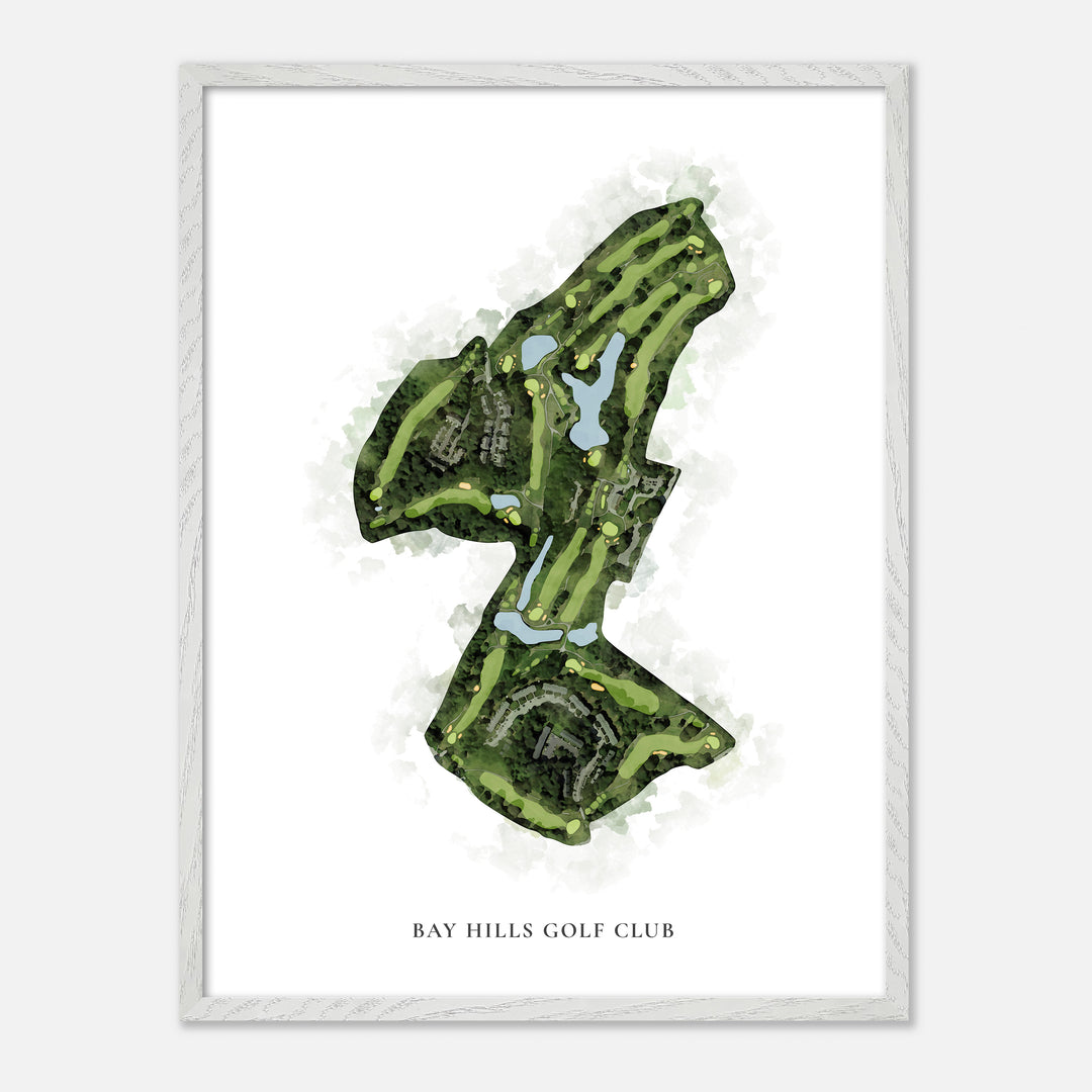 Print of Bay Hills Golf Club Classic Map