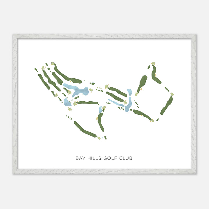 Print of Bay Hills Golf Club Modern Map