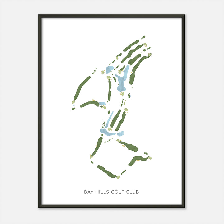 Print of Bay Hills Golf Club Modern Map