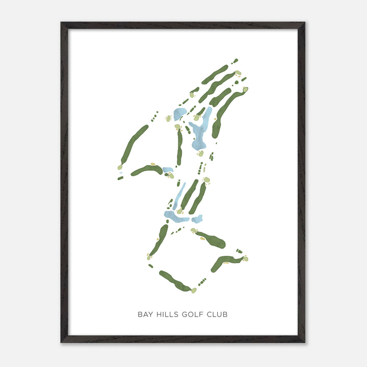Print of Bay Hills Golf Club Modern Map