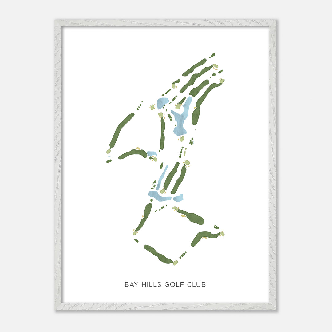 Print of Bay Hills Golf Club Modern Map