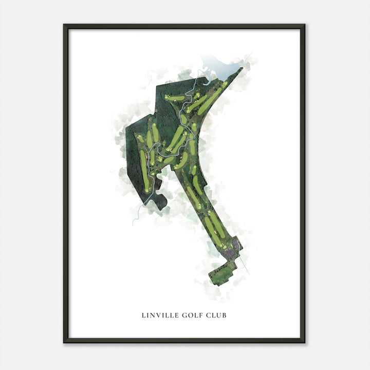 Print of Linville Golf Club Classic Map
