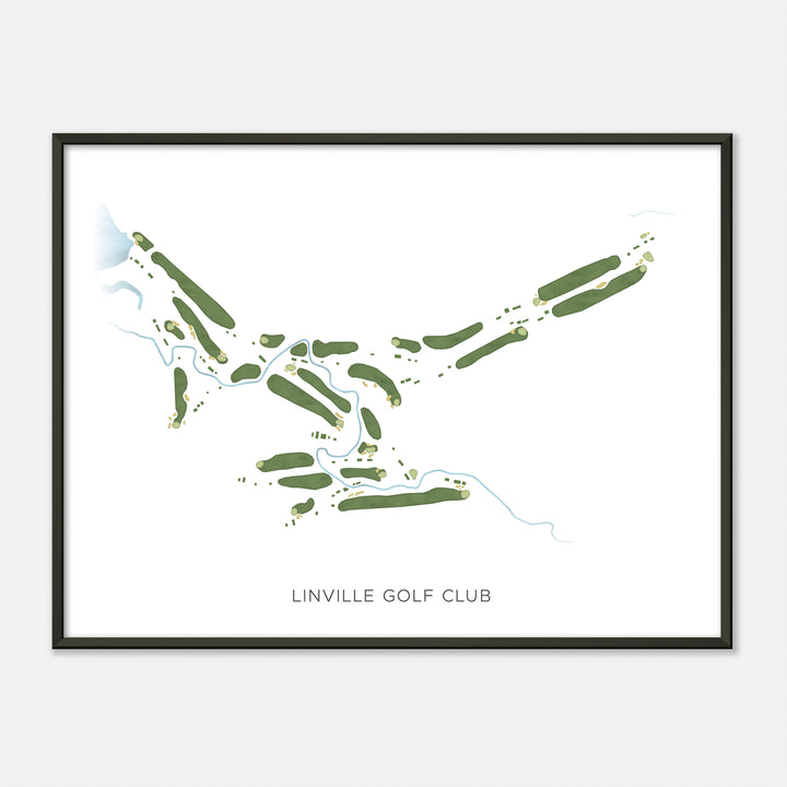Print of Linville Golf Club Modern Map