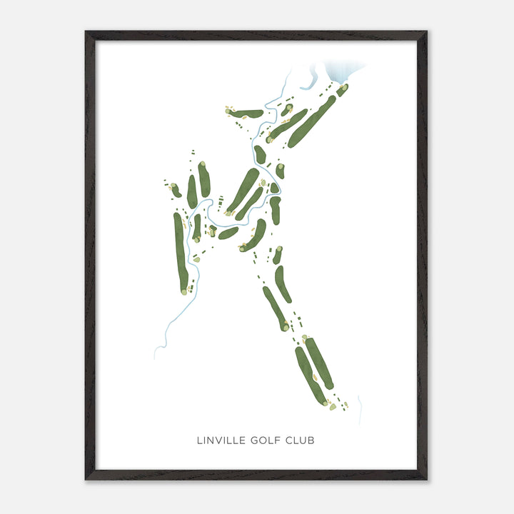 Print of Linville Golf Club Modern Map