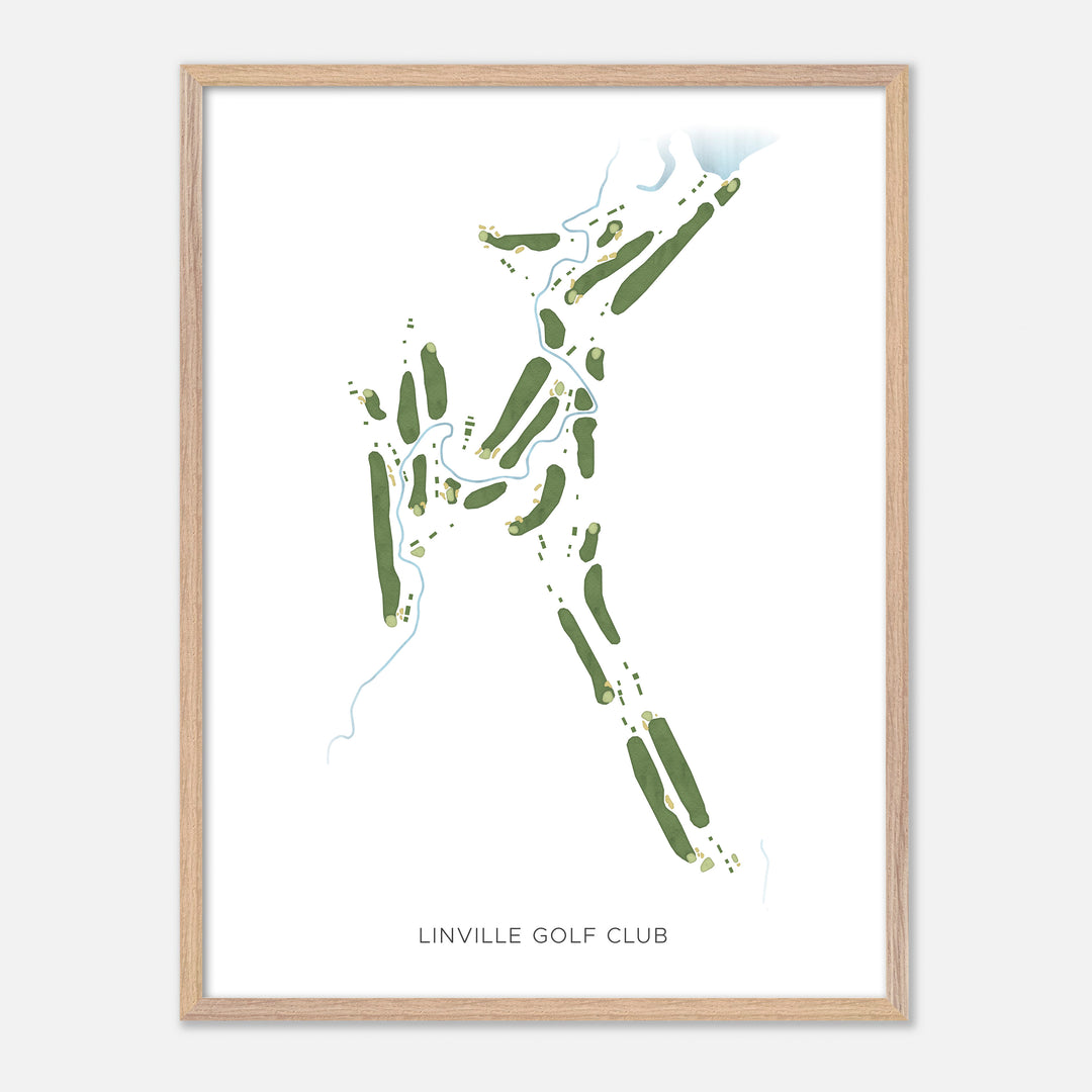 Print of Linville Golf Club Modern Map