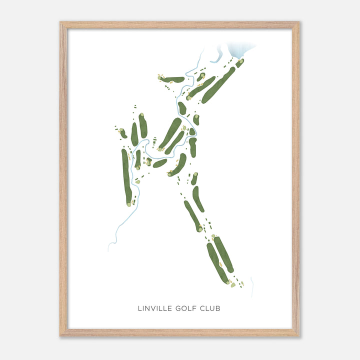 Print of Linville Golf Club Modern Map