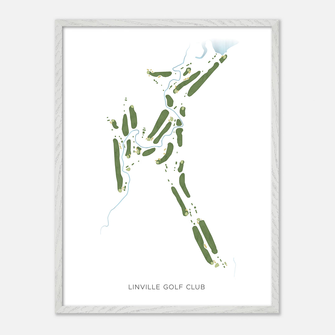 Print of Linville Golf Club Modern Map