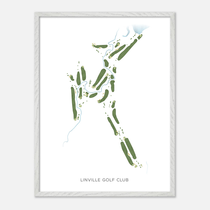 Print of Linville Golf Club Modern Map