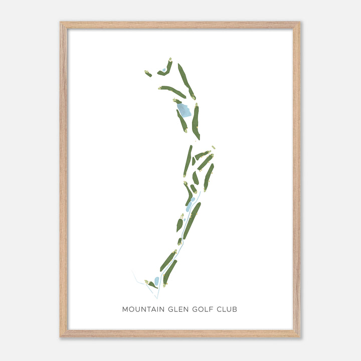 Print of Mountain Glen Golf Club Modern Map