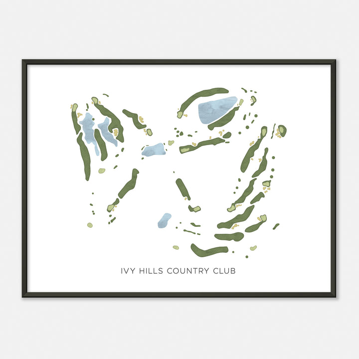 Print of Ivy Hills Country Club Modern Map