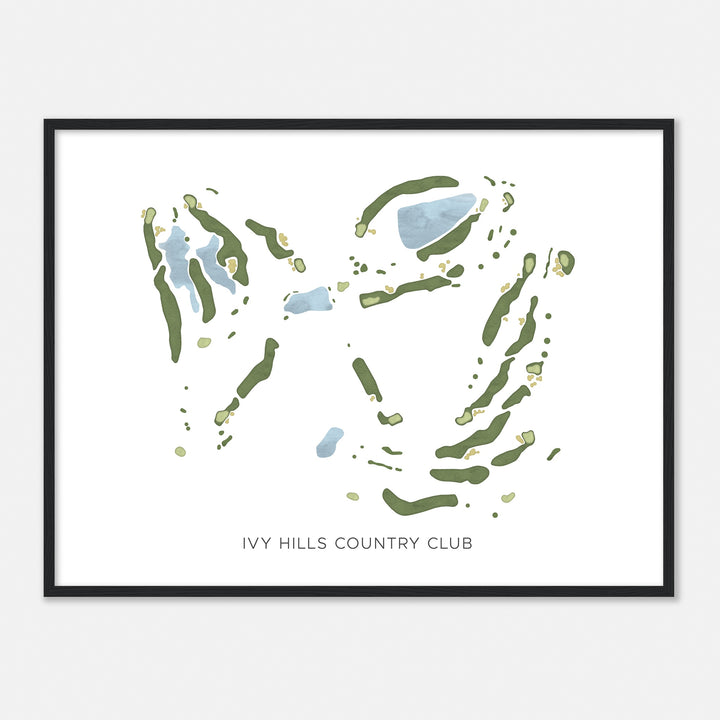 Print of Ivy Hills Country Club Modern Map