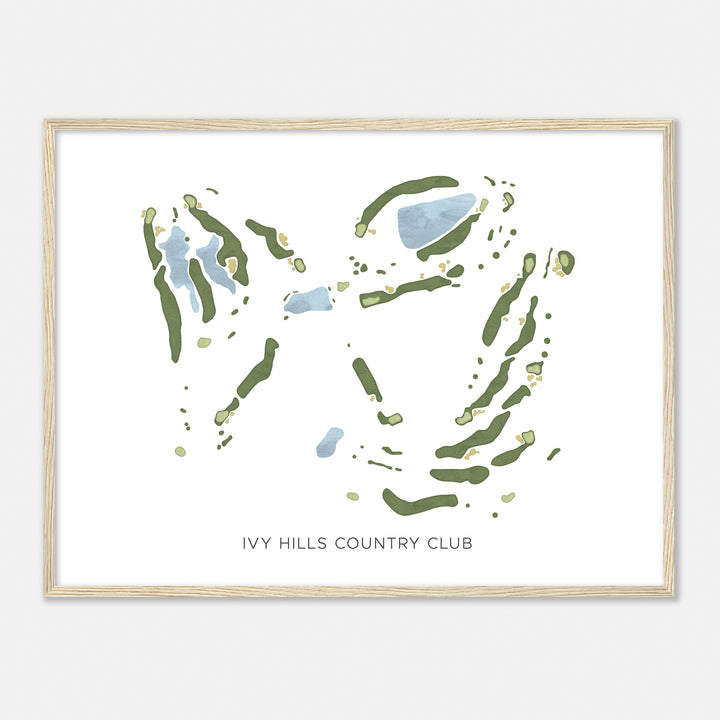 Print of Ivy Hills Country Club Modern Map