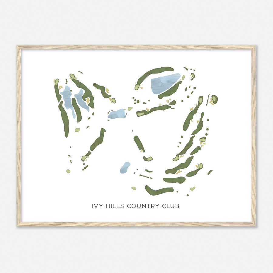 Print of Ivy Hills Country Club Modern Map