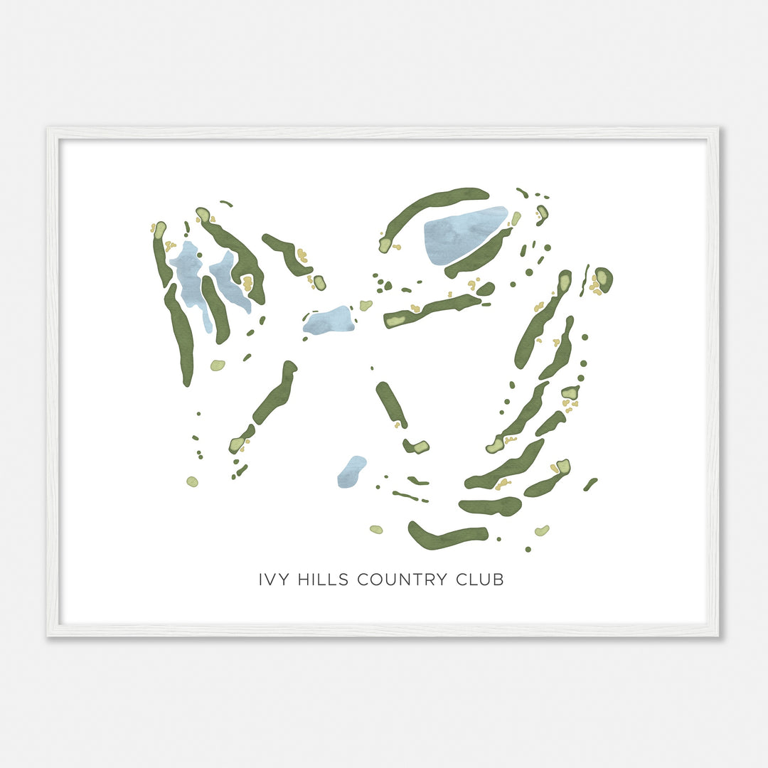 Print of Ivy Hills Country Club Modern Map