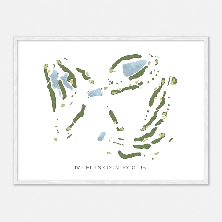 Print of Ivy Hills Country Club Modern Map