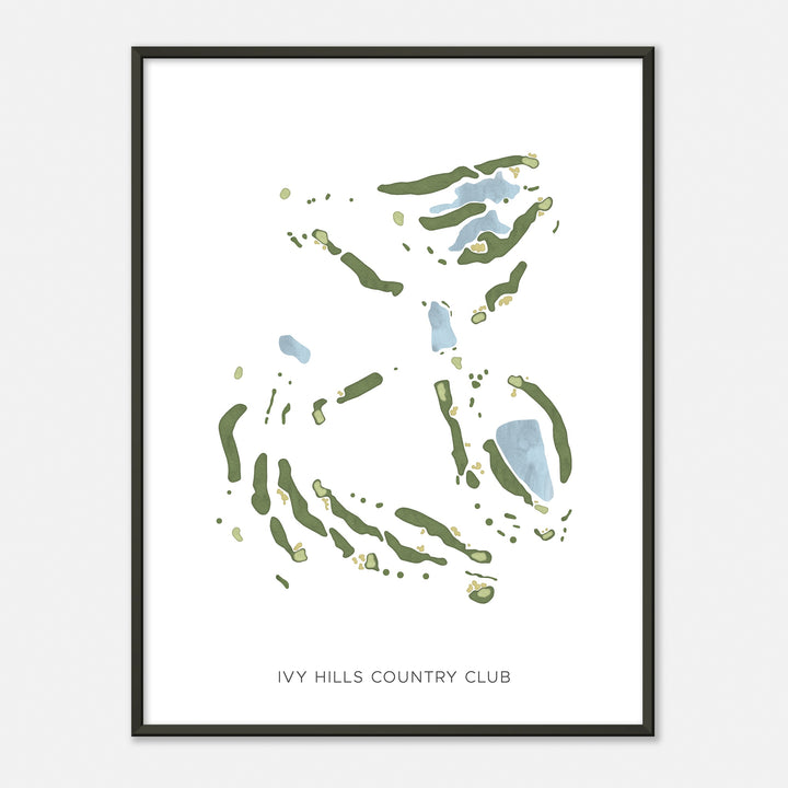 Print of Ivy Hills Country Club Modern Map