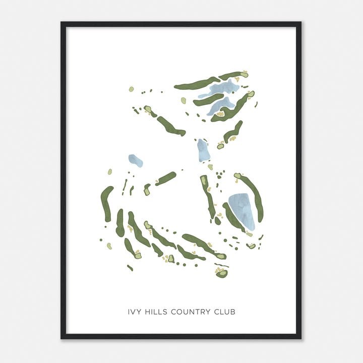 Print of Ivy Hills Country Club Modern Map