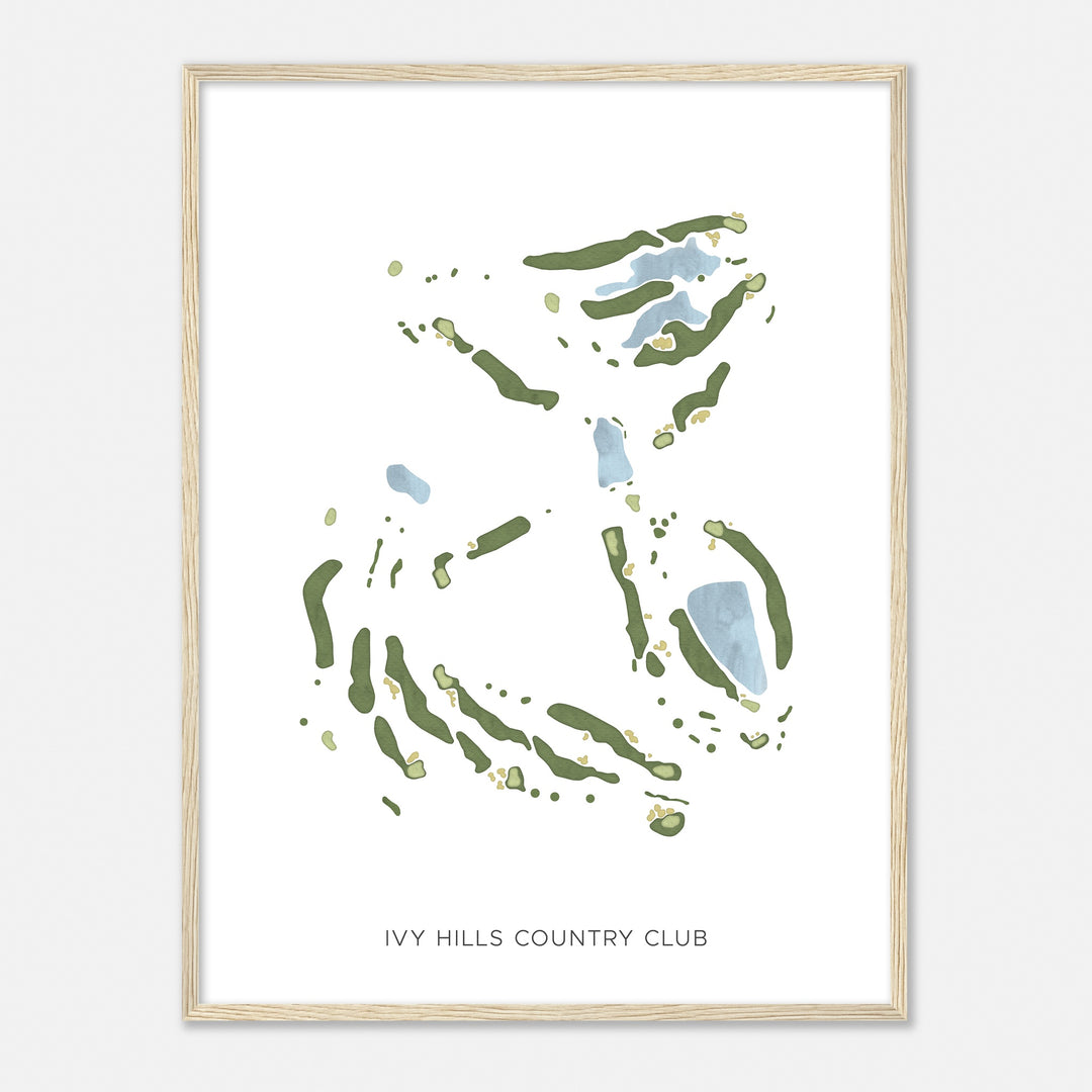 Print of Ivy Hills Country Club Modern Map