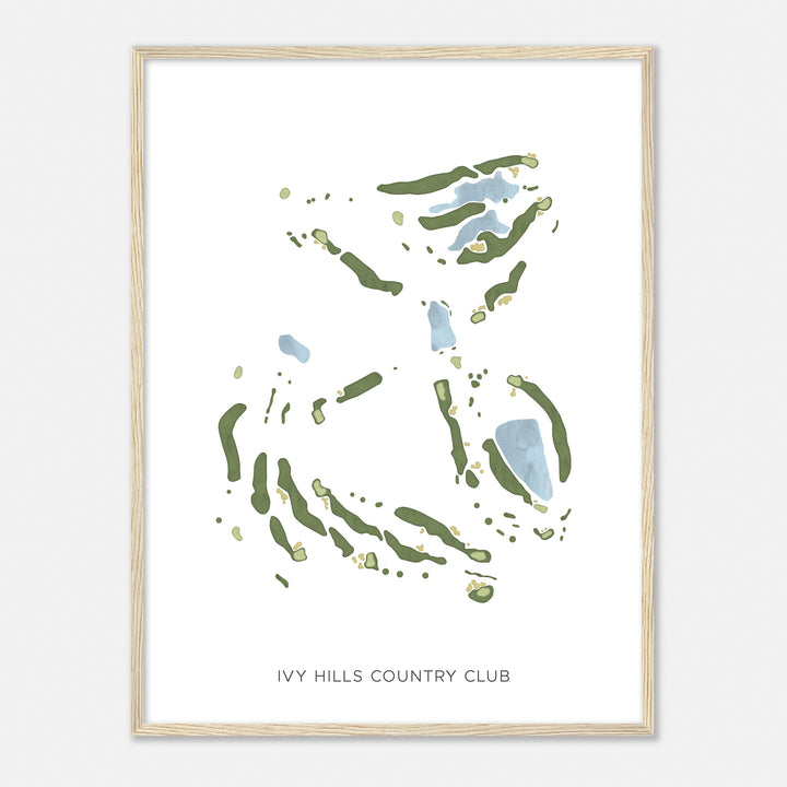 Print of Ivy Hills Country Club Modern Map