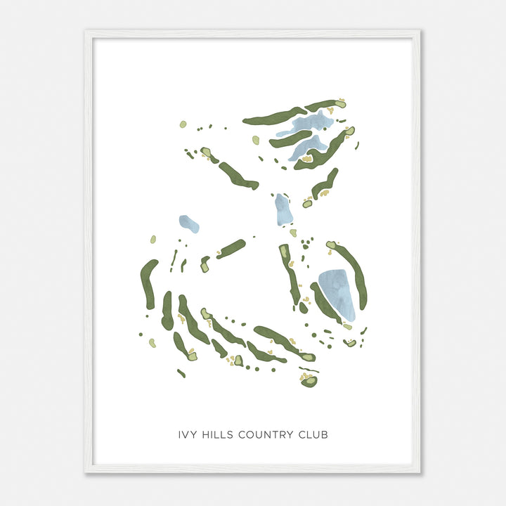 Print of Ivy Hills Country Club Modern Map