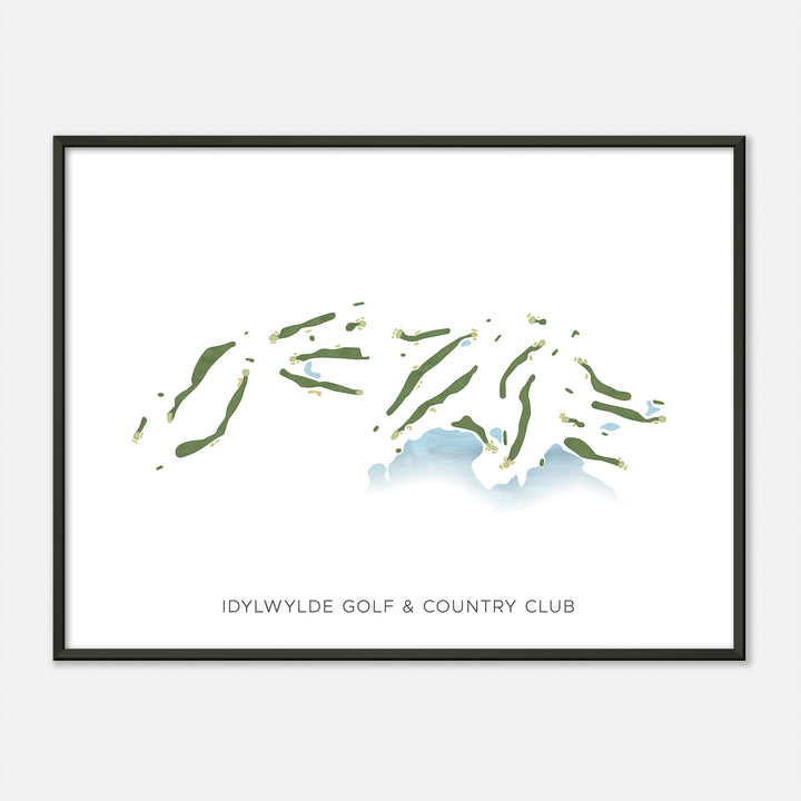 Print of Idylwylde Golf & Country Club Modern Map