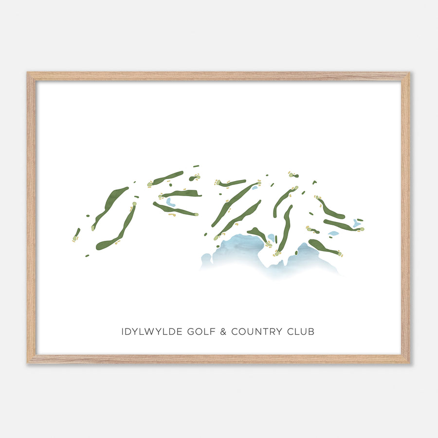 Print of Idylwylde Golf & Country Club Modern Map