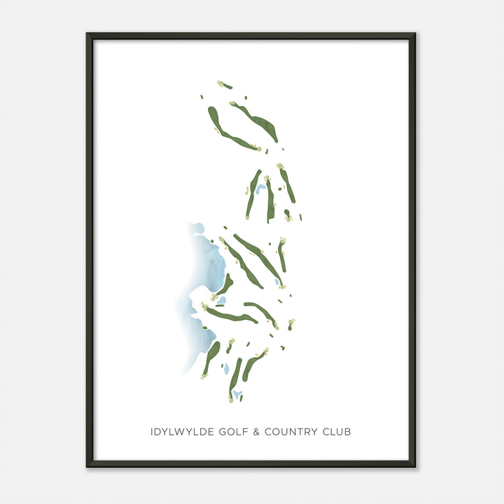Print of Idylwylde Golf & Country Club Modern Map