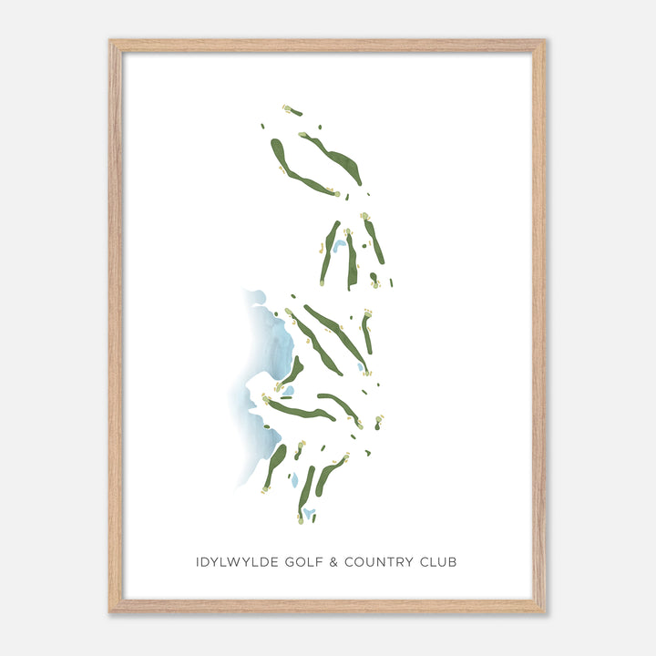 Print of Idylwylde Golf & Country Club Modern Map