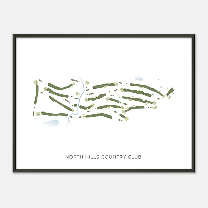 Print of North Hills Country Club Modern Map