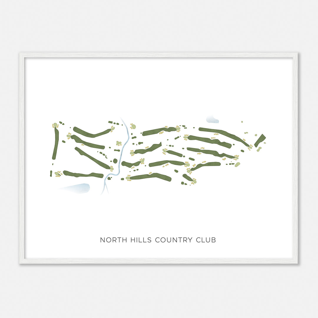 Print of North Hills Country Club Modern Map